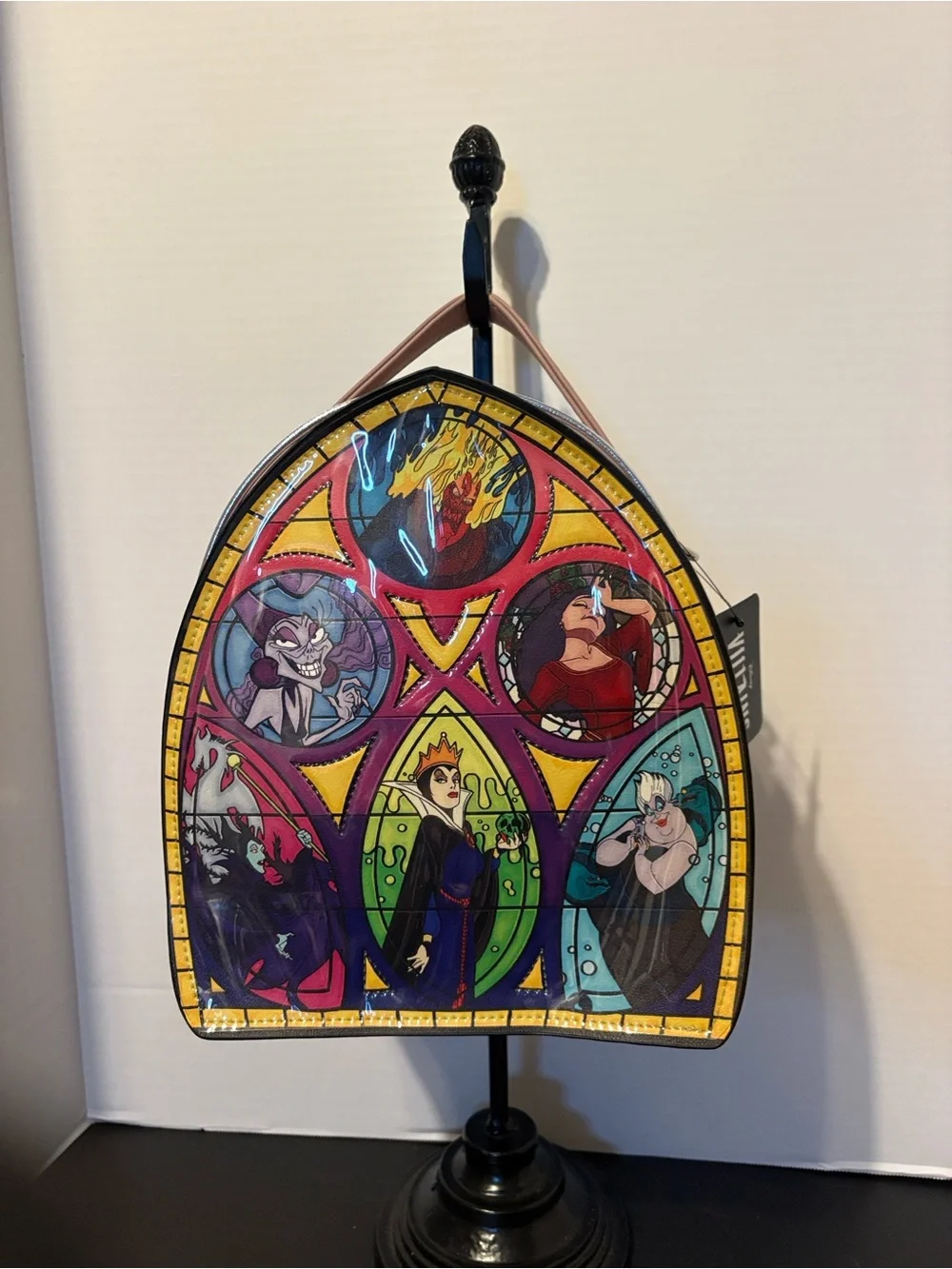 Disney Villains Stained-Glass Dome Backpack - Pink